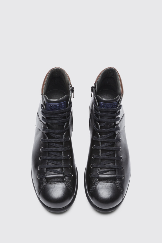 Overhead view of Pelotas Black Ankle Boots for Men
