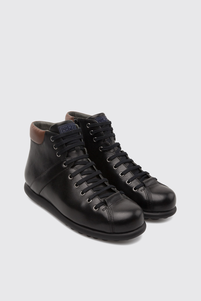 Front view of Pelotas Black Ankle Boots for Men