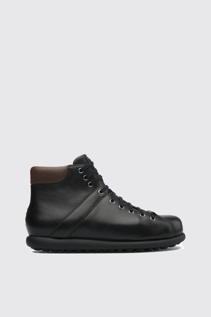 Side view of Pelotas Black Ankle Boots for Men
