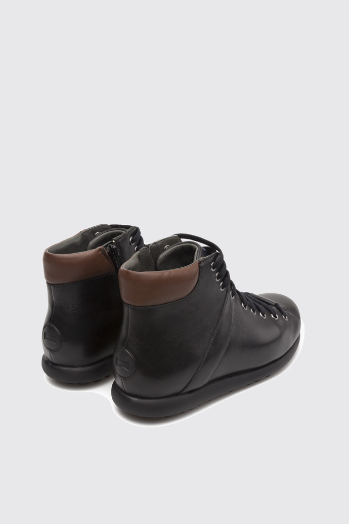 Back view of Pelotas Black Ankle Boots for Men