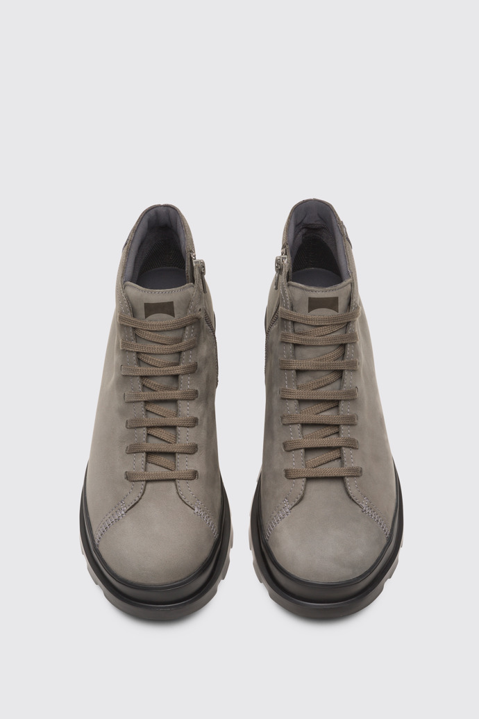Overhead view of Brutus Grey Ankle Boots for Men