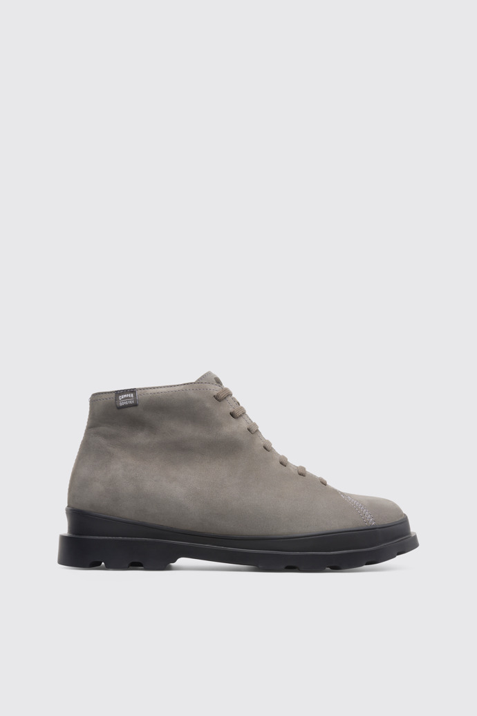 Side view of Brutus Grey Ankle Boots for Men