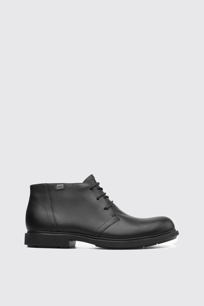 Side view of Neuman Black Formal Shoes for Men