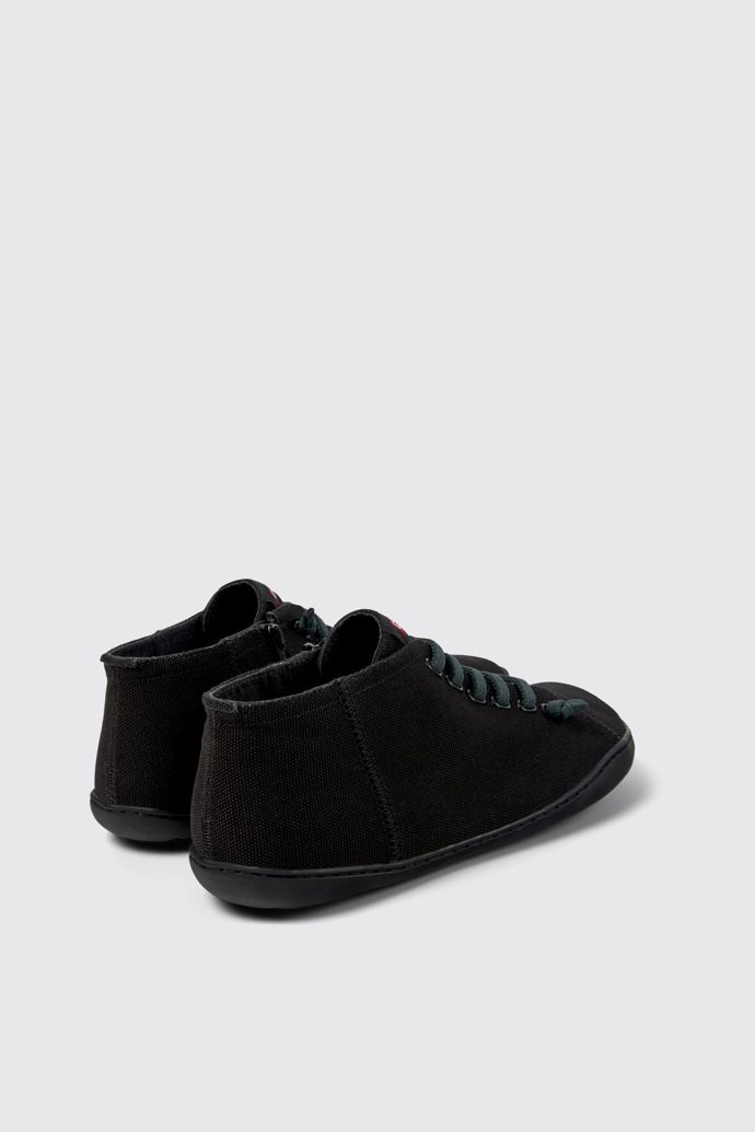 Back view of Peu Black textile shoes for men