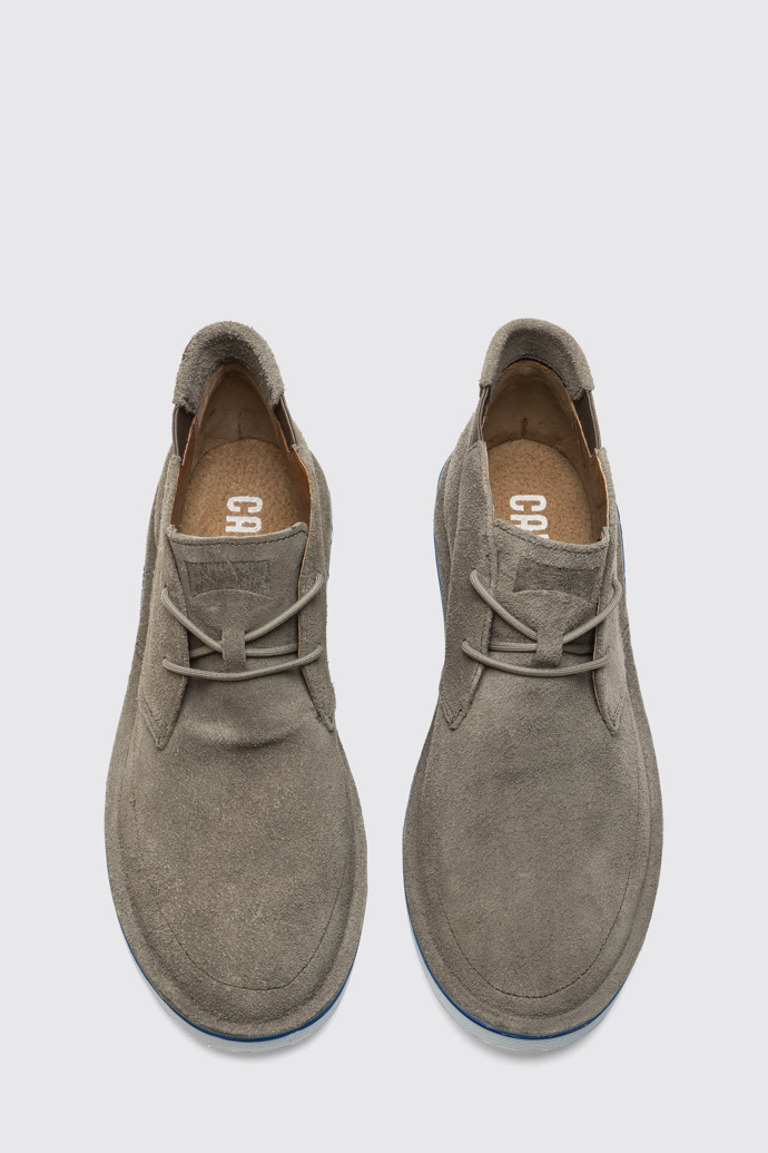 Overhead view of Morrys Grey boot for men