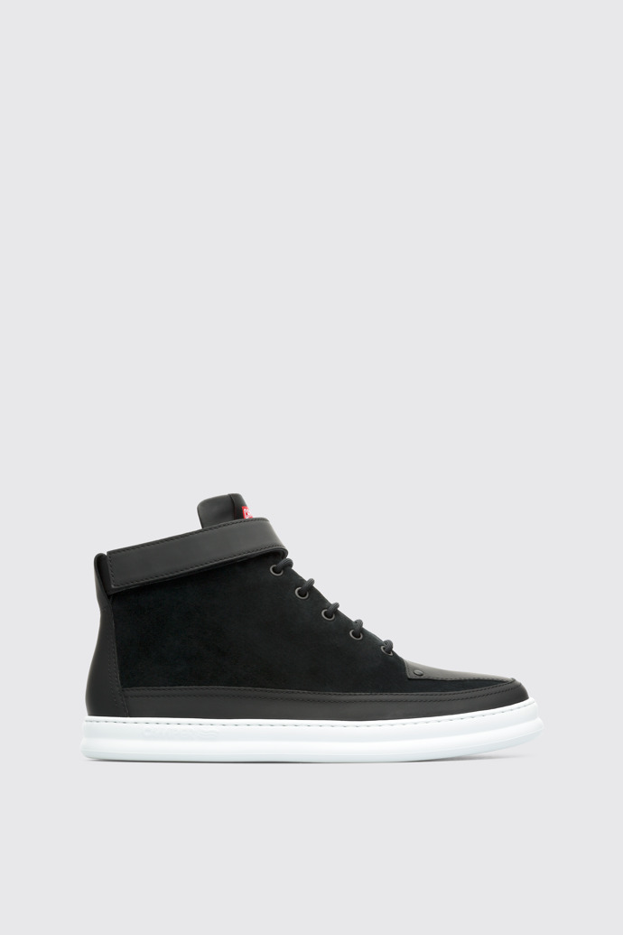 Side view of Runner Black Sneakers for Men