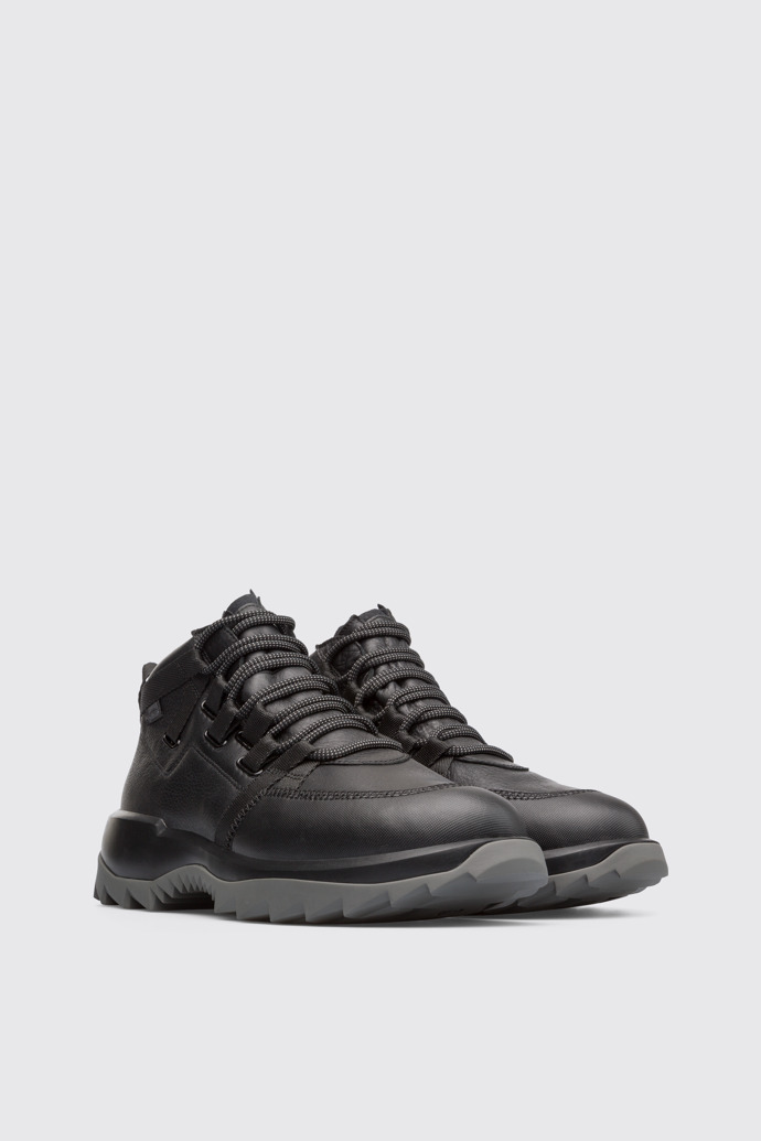 Front view of Helix Black Sneakers for Men