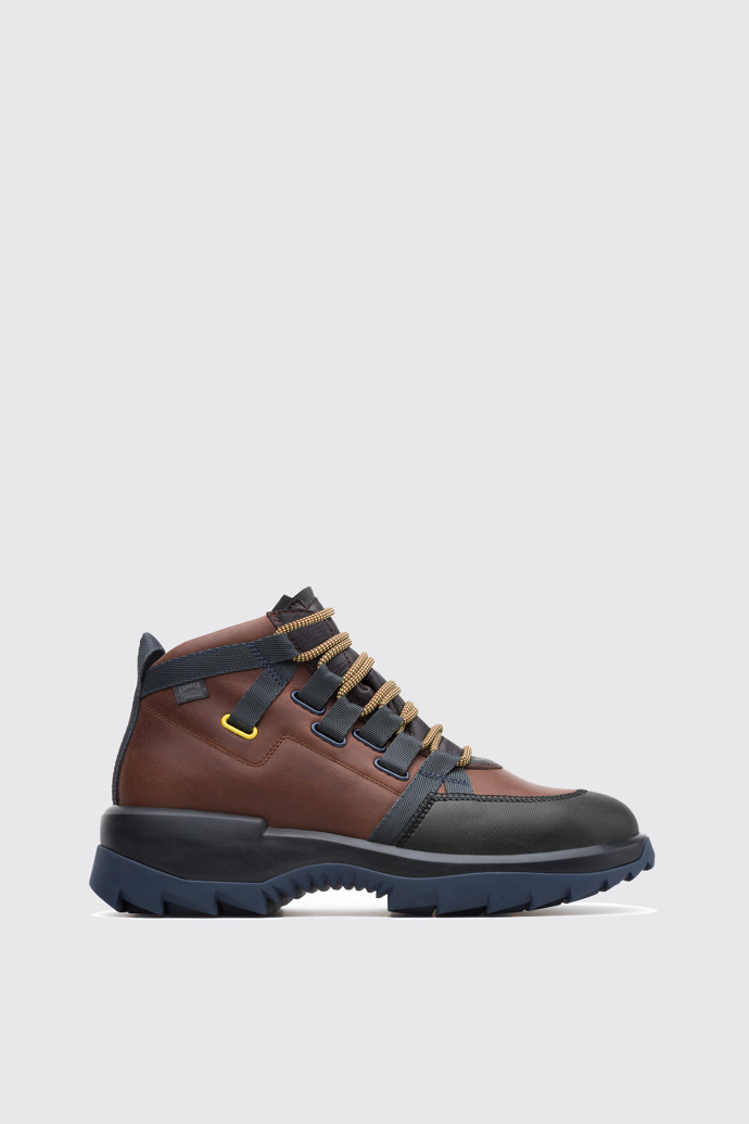 Side view of Helix Brown Sneakers for Men