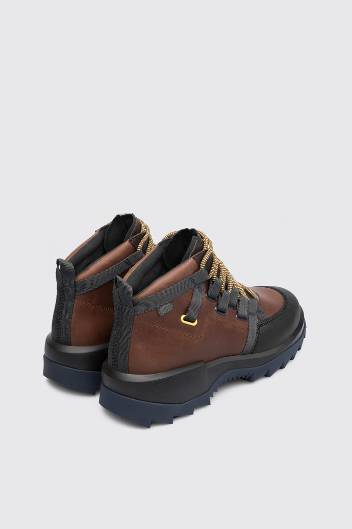 Back view of Helix Brown Sneakers for Men
