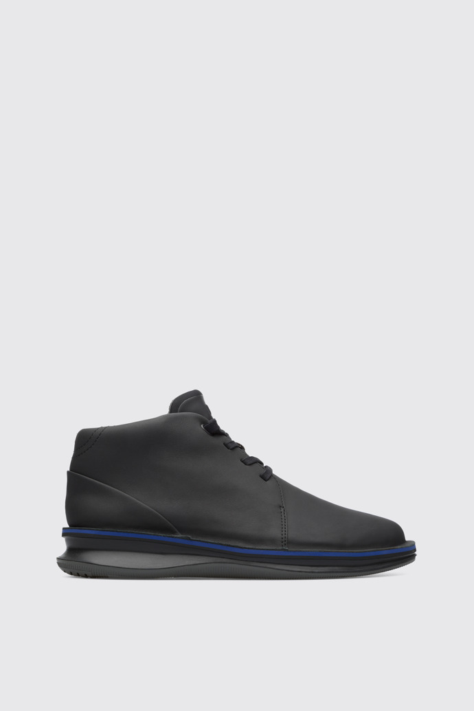 Side view of Rolling Black Sneakers for Men