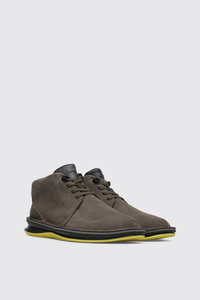 Front view of Rolling Brown Gray Sneakers for Men