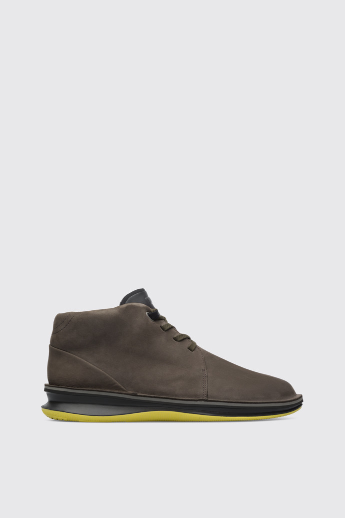 Side view of Rolling Brown Gray Sneakers for Men