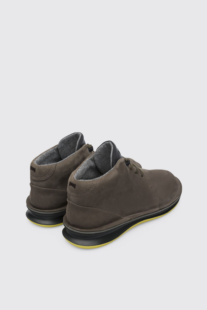 Back view of Rolling Brown Gray Sneakers for Men