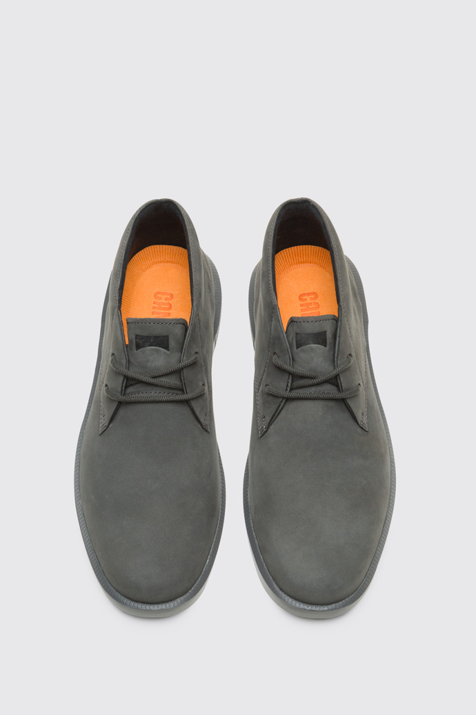 Overhead view of Bill Dark grey lace up ankle for men