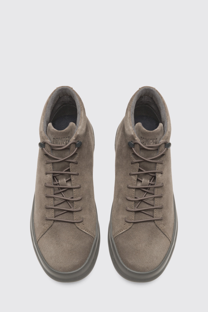 Overhead view of Chasis Brown Gray Sneakers for Men