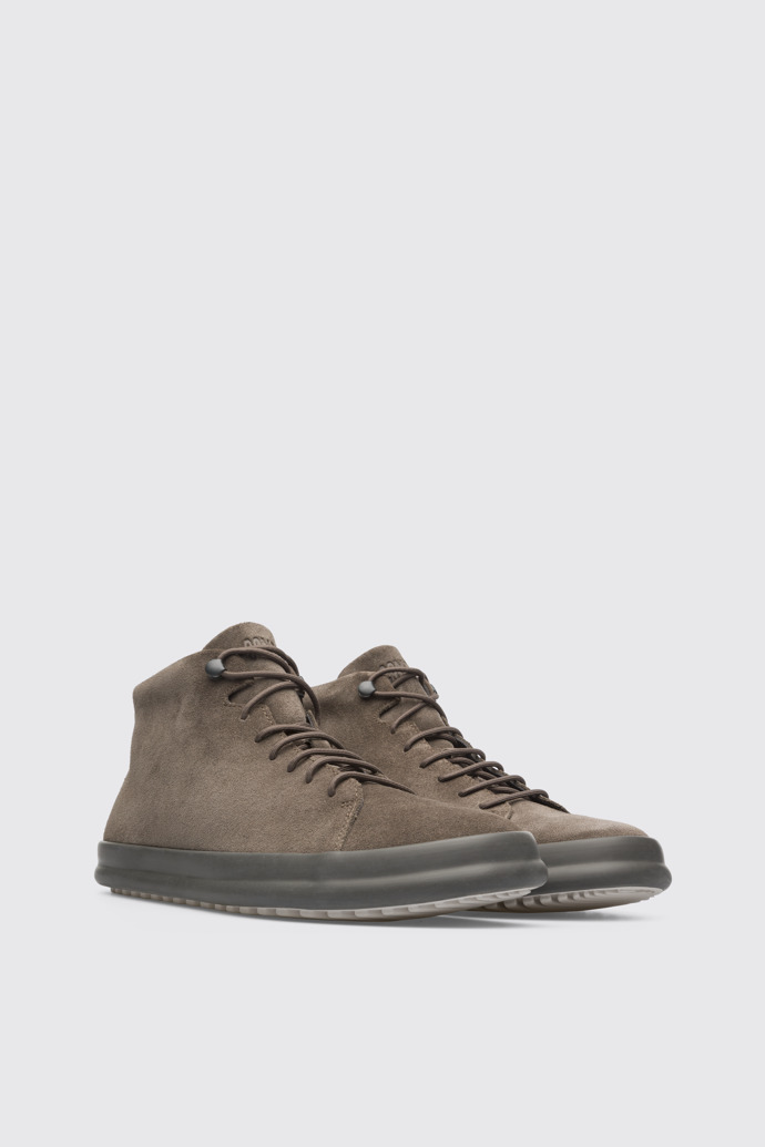 Front view of Chasis Brown Gray Sneakers for Men