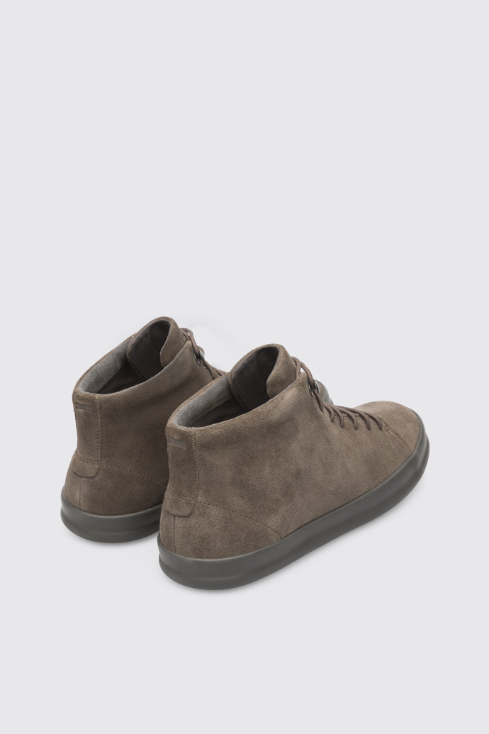 Back view of Chasis Brown Gray Sneakers for Men