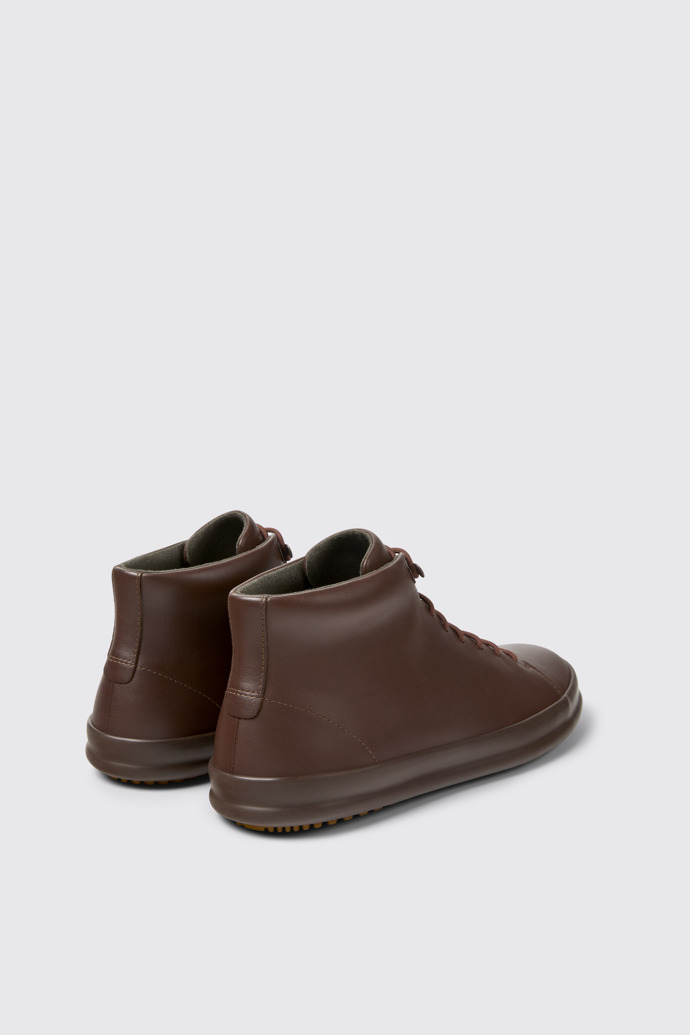 Back view of Chasis Brown ankle boot for men