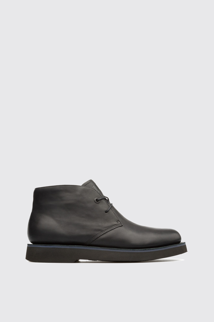 Side view of Tyre Black Formal Shoes for Men