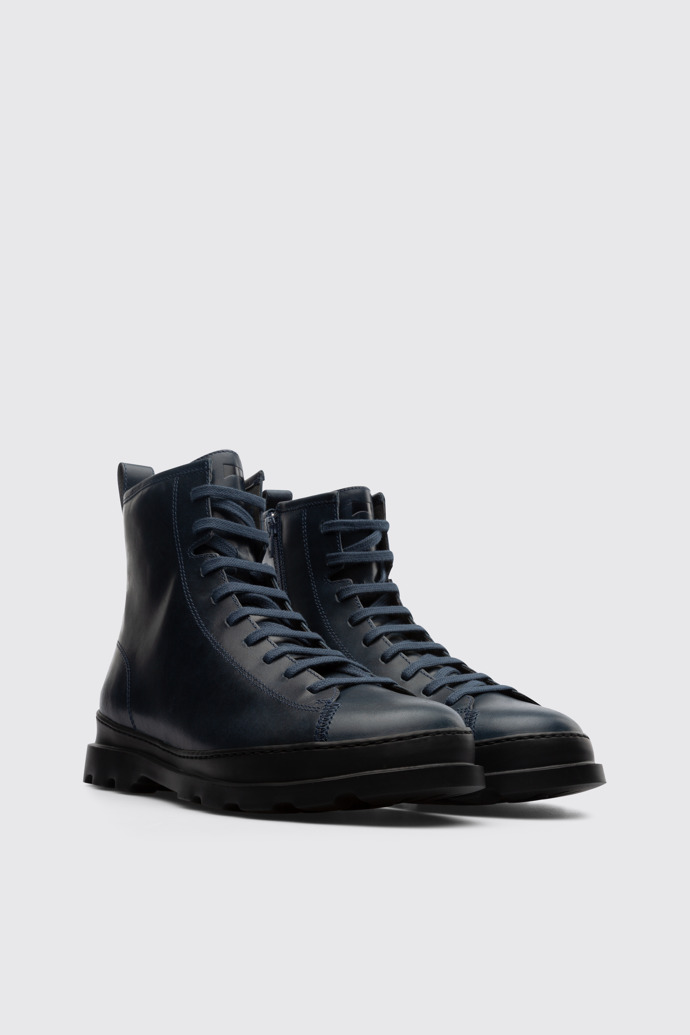 Front view of Brutus Blue medium lace boot for men