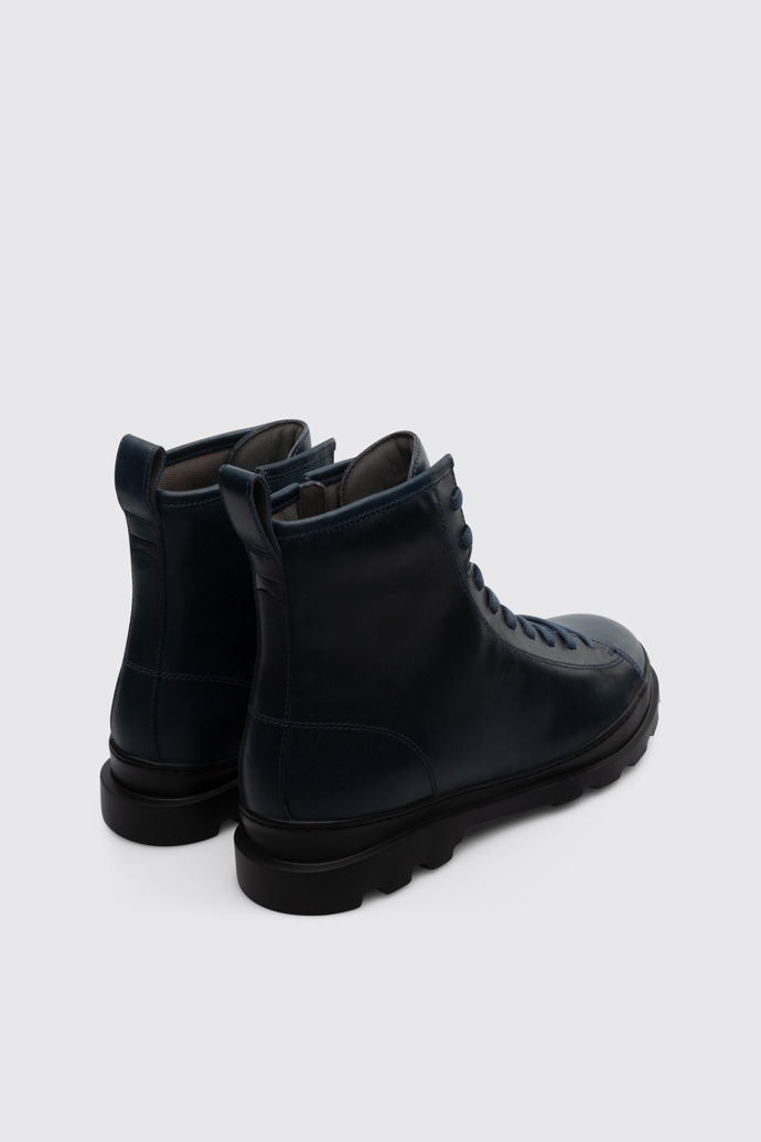 Back view of Brutus Blue medium lace boot for men