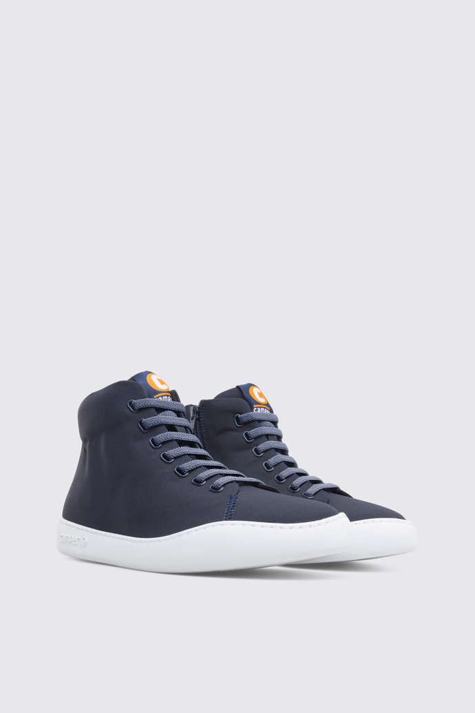 Front view of Peu Touring Blue Sneakers for Men