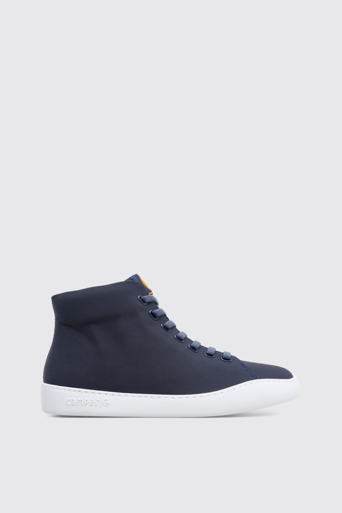 Side view of Peu Touring Blue Sneakers for Men