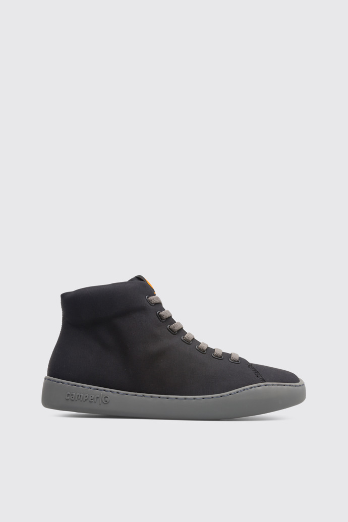 Side view of Peu Touring Black Sneakers for Men