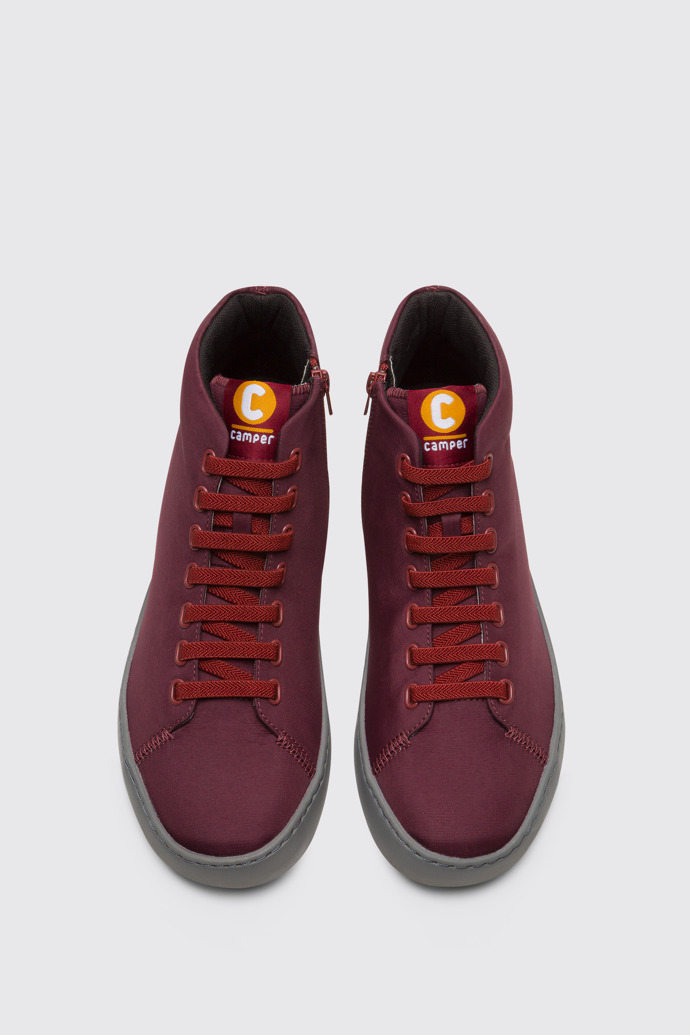 Overhead view of Peu Touring Burgundy ankle boot for men