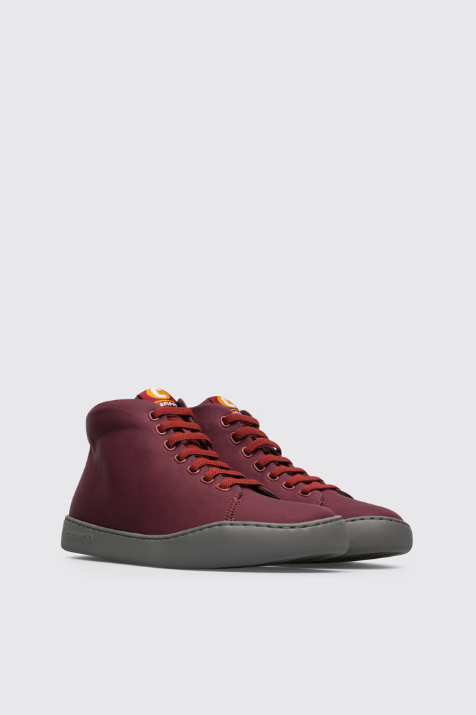 Front view of Peu Touring Burgundy ankle boot for men