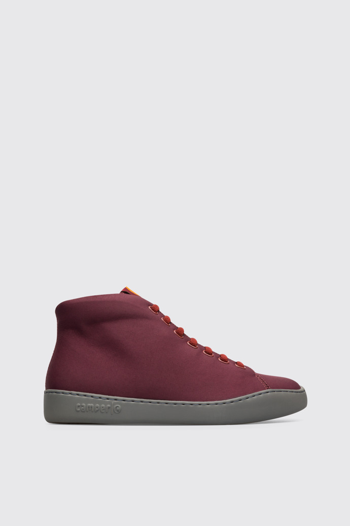 Side view of Peu Touring Burgundy ankle boot for men