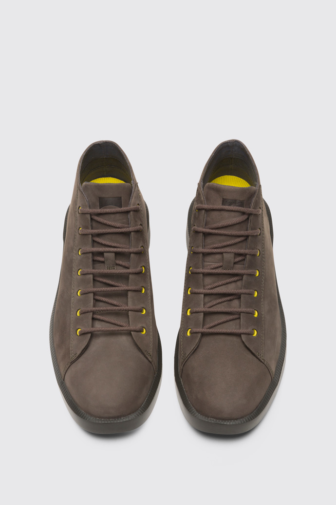 Overhead view of Bill Brown Gray Ankle Boots for Men