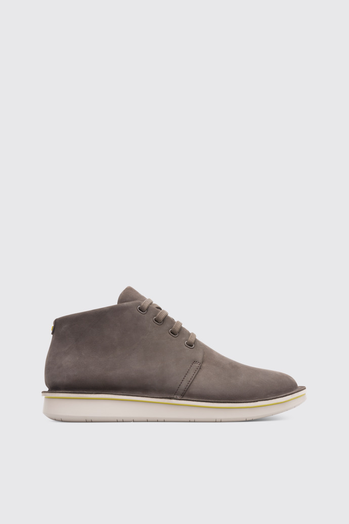 Side view of Formiga Brown Gray Ankle Boots for Men
