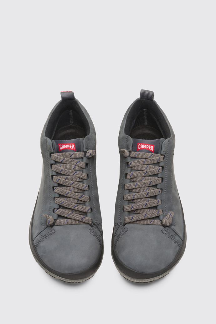 Overhead view of Peu Pista Grey Ankle Boots for Men