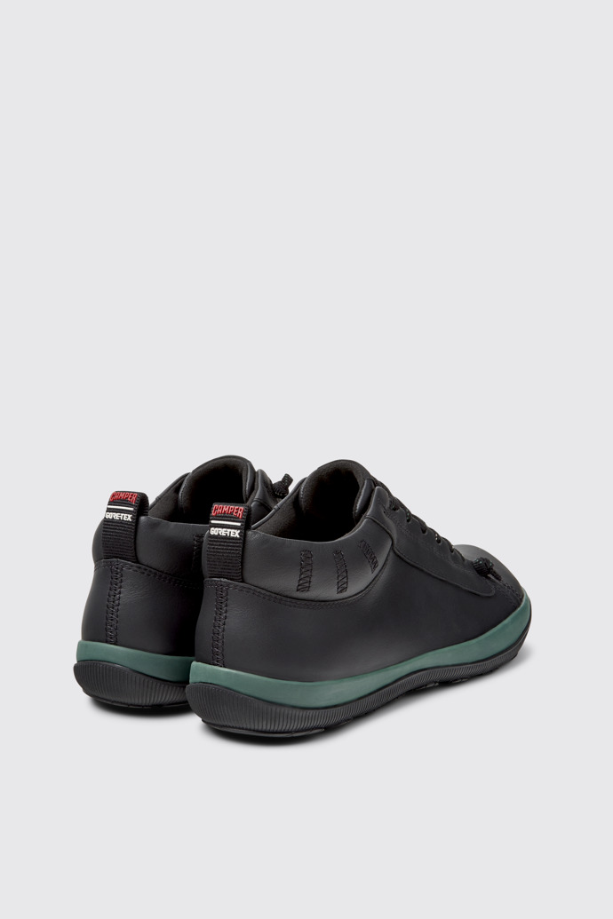 Back view of Peu Pista GM - GORE-TEX Black Leather Ankle Boots for Men.