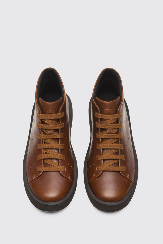 Overhead view of Courb Brown Sneakers for Men