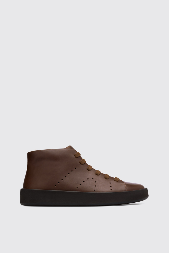 Side view of Courb Brown Sneakers for Men