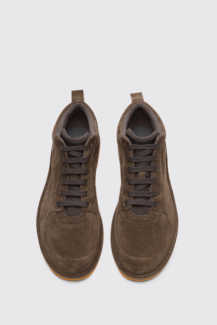 Overhead view of Rolling Brown ankle boot for men