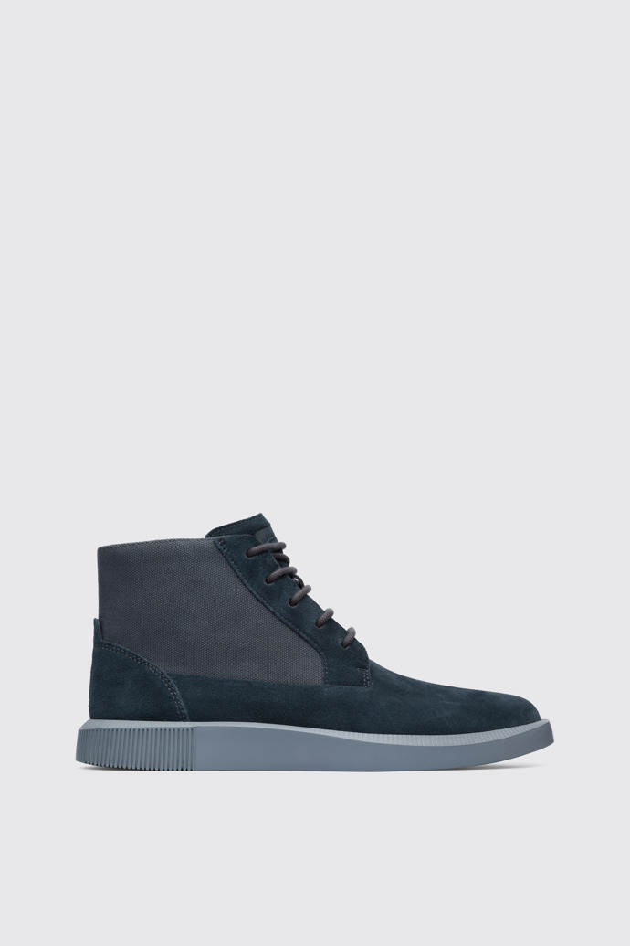 Side view of Bill Men’s dark gray lace-up boot