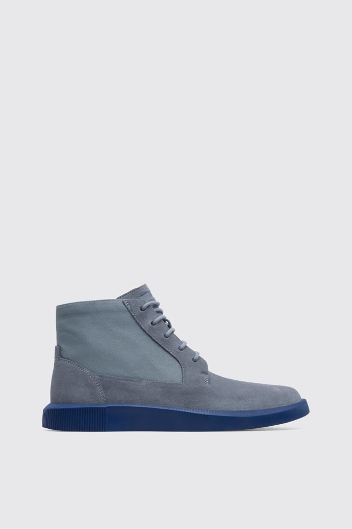 Side view of Bill Men’s mid gray lace-up boot