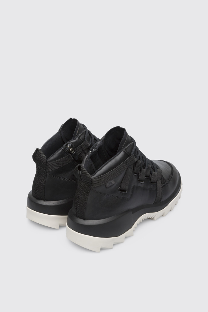 Back view of Helix Black Sneakers for Men