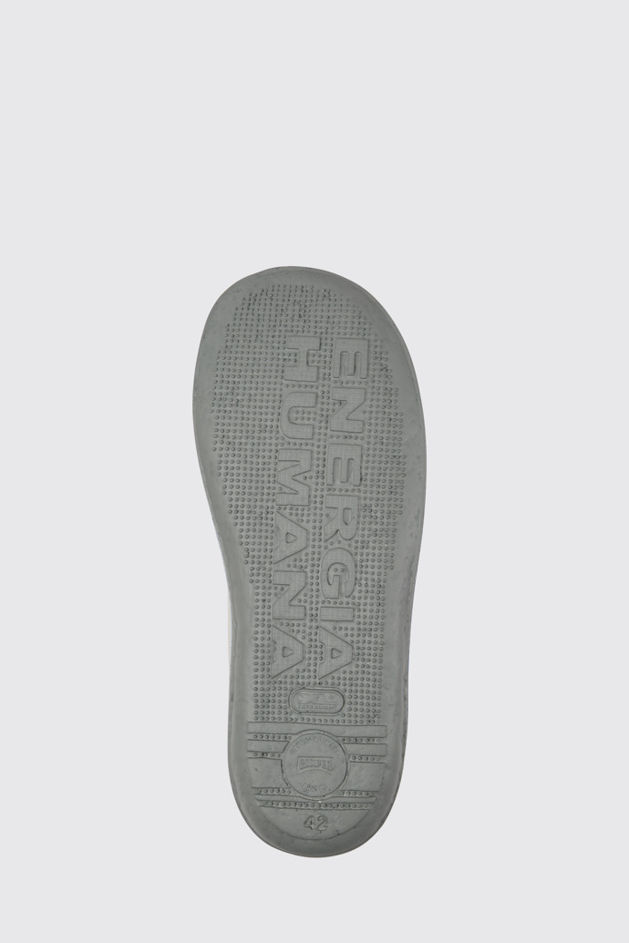The sole of Beetle White non-dyed leather sneakers for men