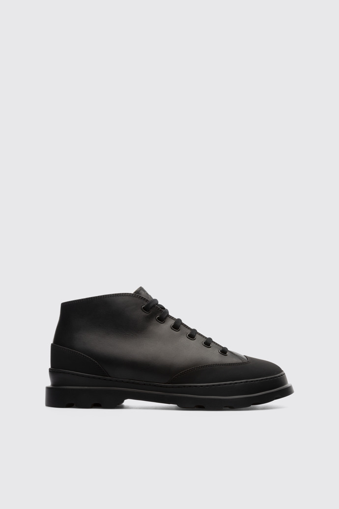 Side view of Brutus Black ankle boot for men