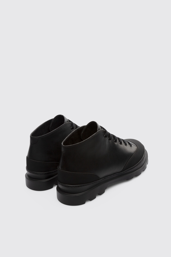 Back view of Brutus Black ankle boot for men
