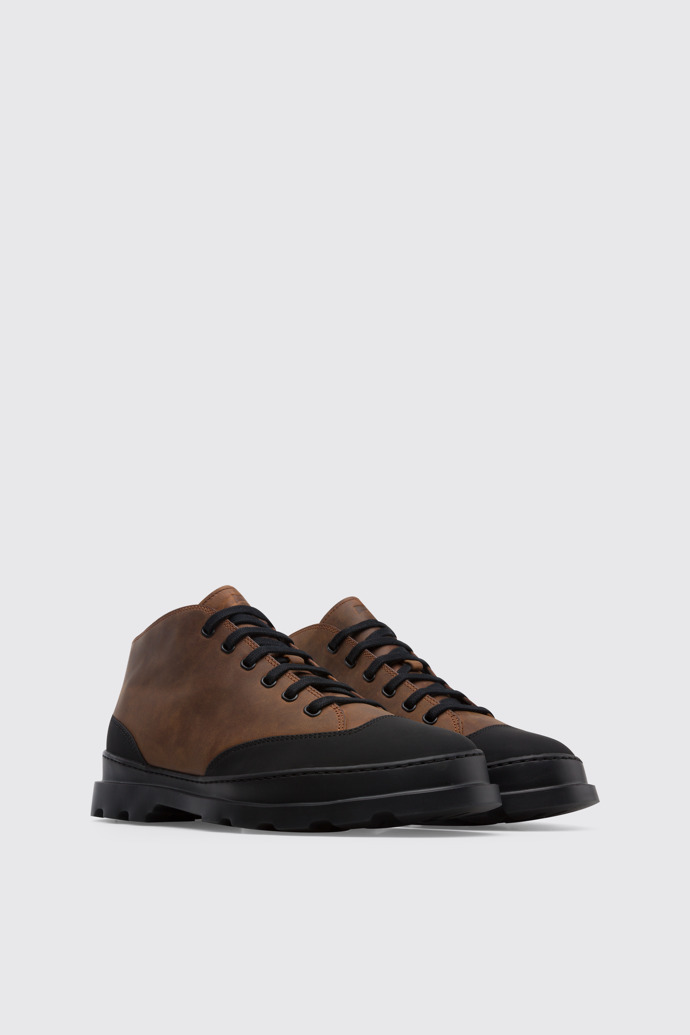 Front view of Brutus Brown ankle boot for men