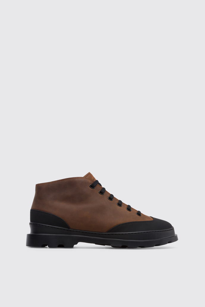 Side view of Brutus Brown ankle boot for men