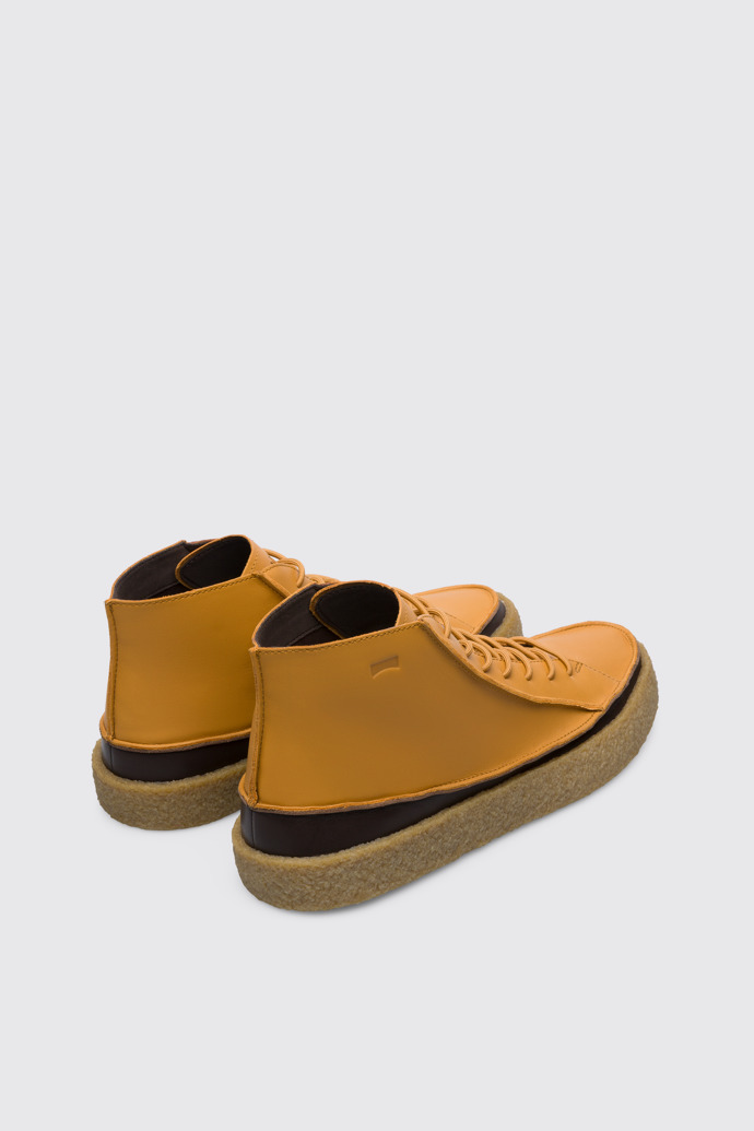Back view of Bark Men's yellow ankle boot