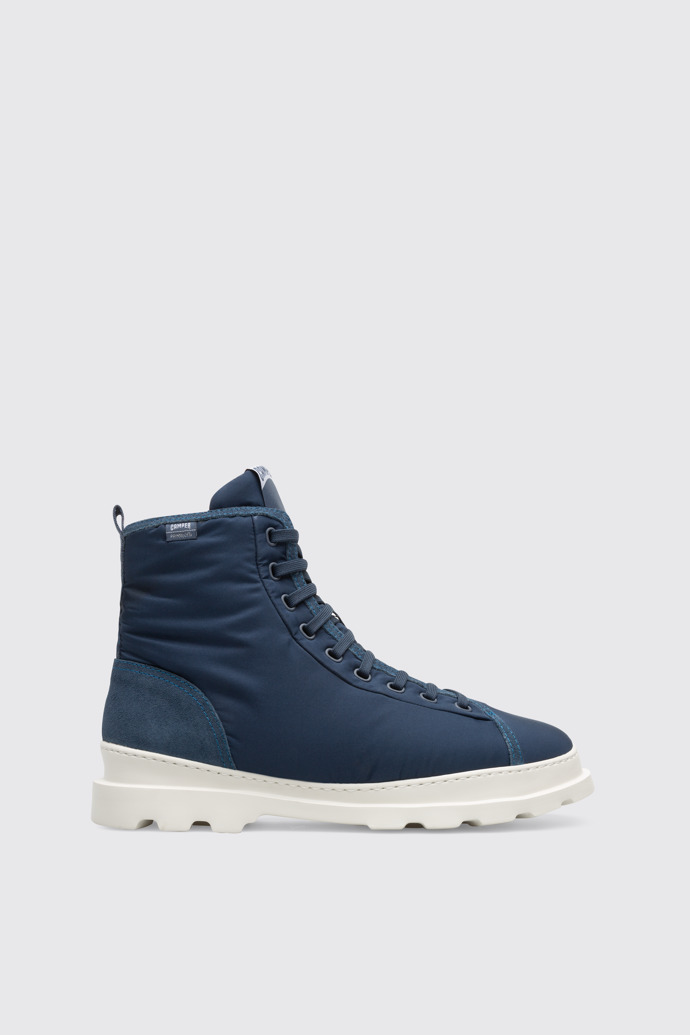 Side view of Brutus Blue lace boot for men