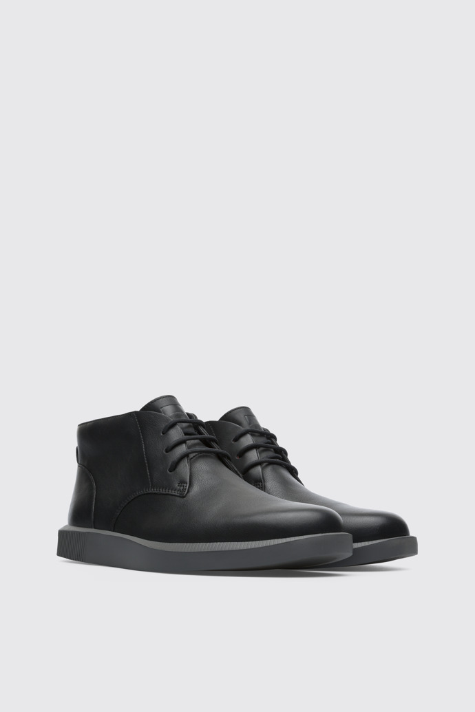 Front view of Bill Men's black ankle boot