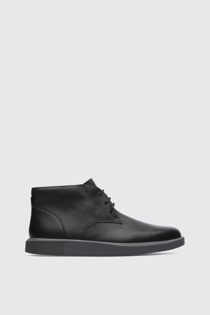 Side view of Bill Men's black ankle boot